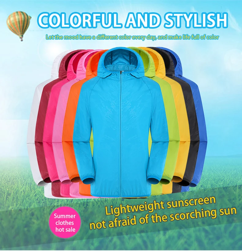 LNGXO Herren Damen Wanderjacke Unisex Wasserdicht Schnell trocknend Camping Windjacke Outdoor Trekking Klettern Regenmantel Anti-UV-Kleidung – Detail 4