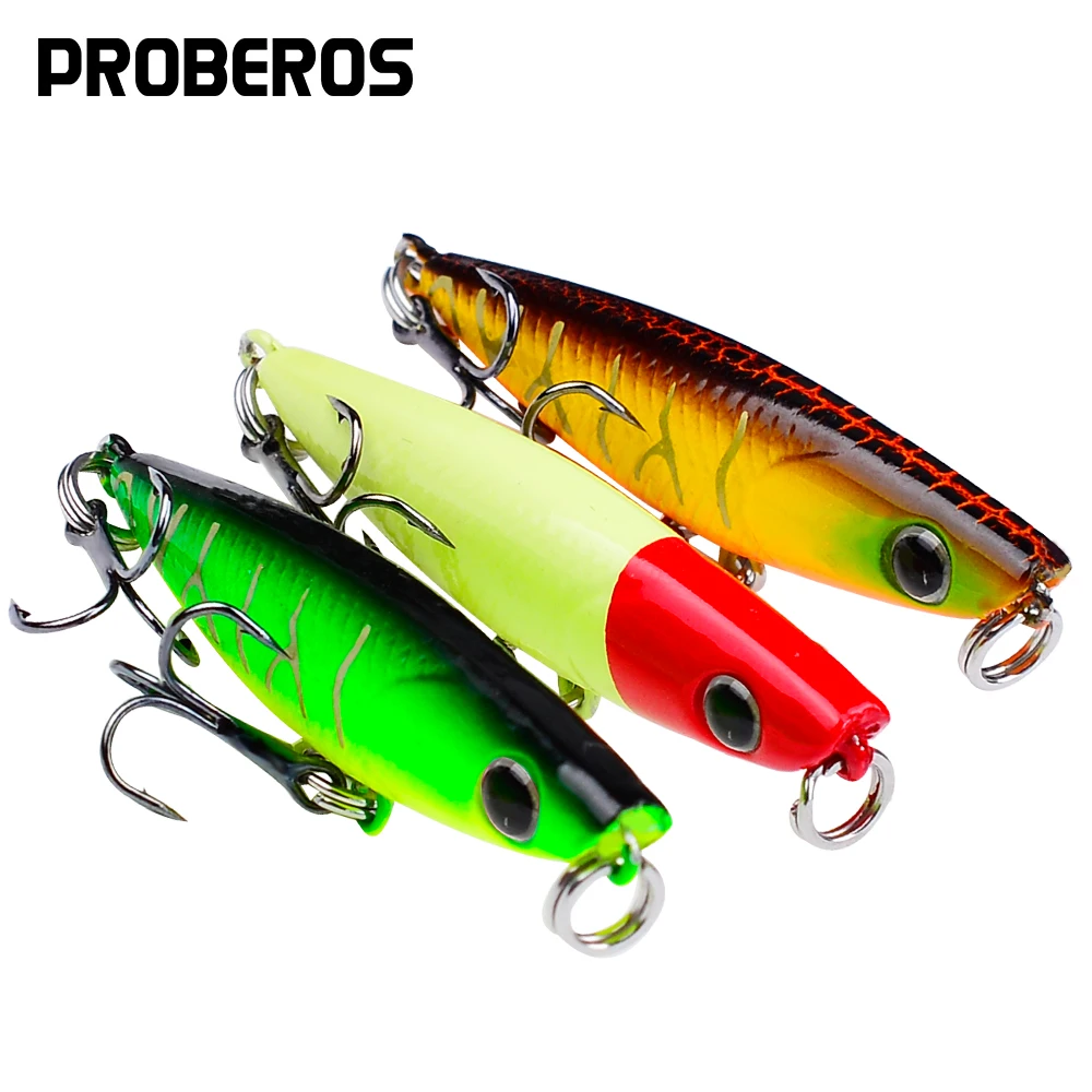 

Proberos 1PCS Bass Plastic Walker 4.7mm 2g Artificial Saltwater Hard Baits New Sinking Pencil Walk The Dog Surface Fishing Lures