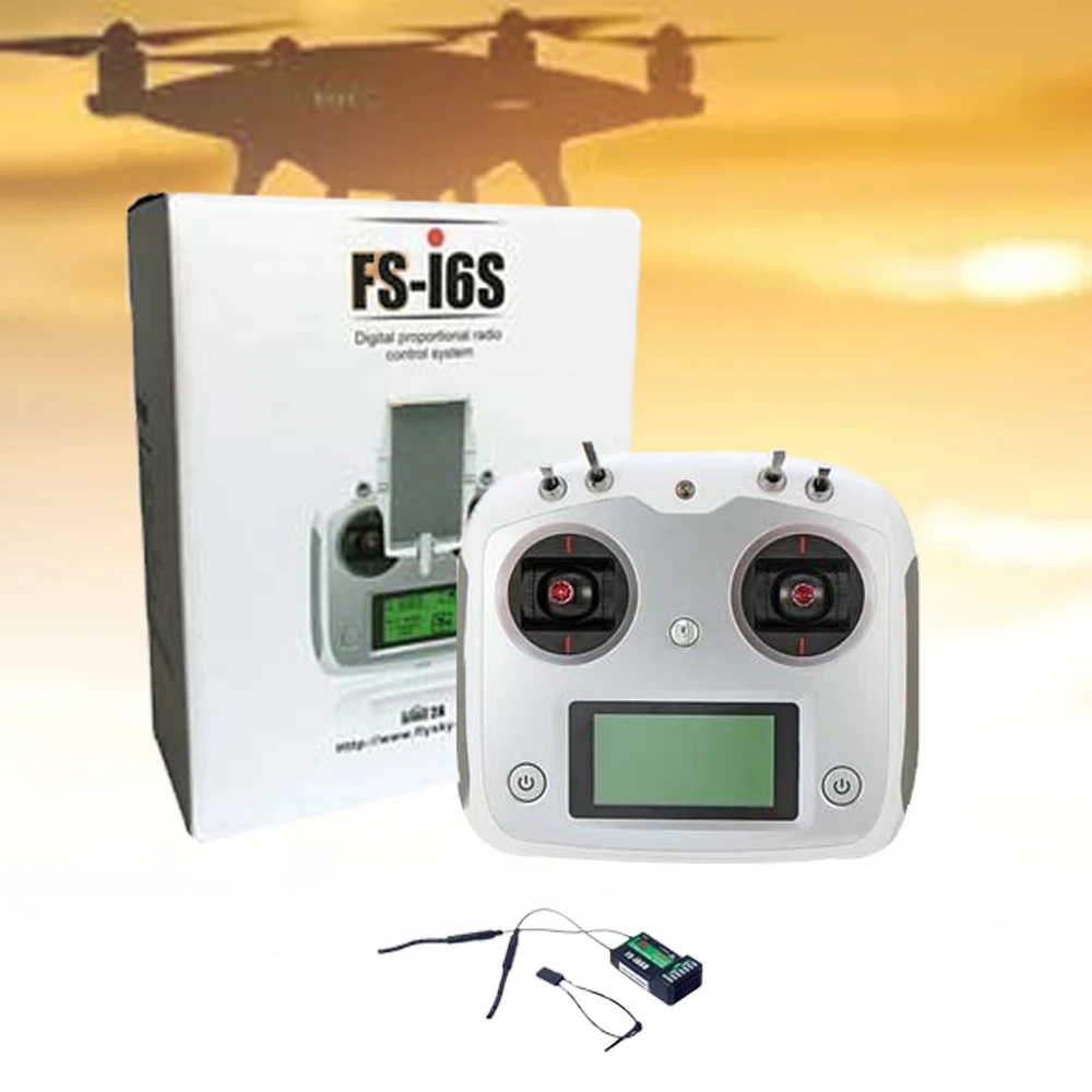 Flysky FS-I6S FS I6S 10CH 2.4G RC Quadcopter Transmitter Controller Set w/Receiver FS-iA6B or FS-IA10B w/Change Mode Gift