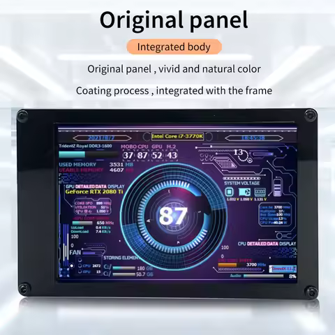 3.5 Inch IPS Secondary Screen CPU GPU RAM HDD USB Monitoring Display Computer Accessories 328x480 360 Degree Rotating for AIDA64