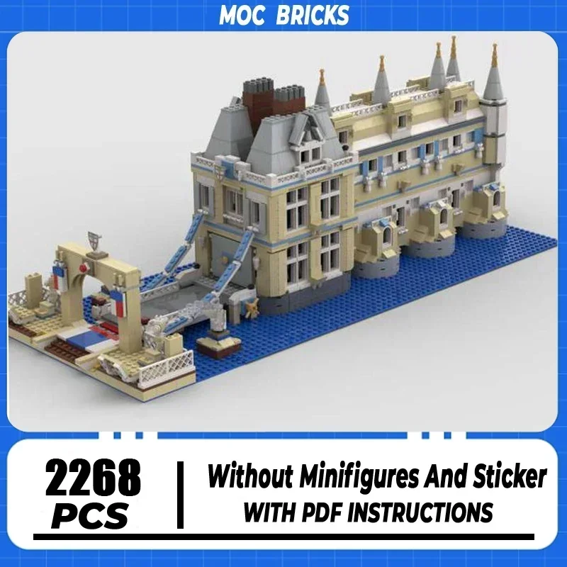 

Urban Street View Series Moc Building Block Modular Tower Bridget Model Technology Brick DIY Assembly Build Toy Holiday Gifts
