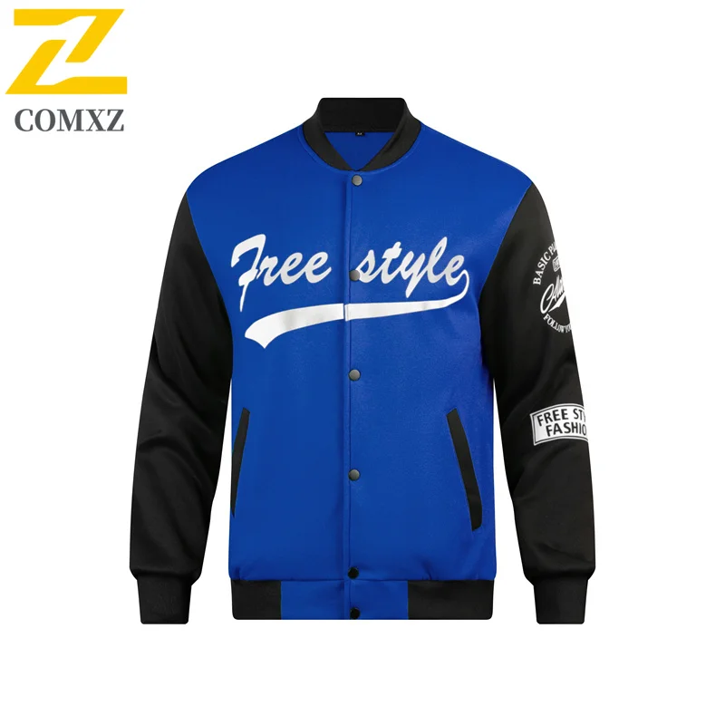 Men's Knit Print Color Block Casual Sport Jacket Lightweight Comfortable Outdoor Windbreaker Trendy Streetwear Coat