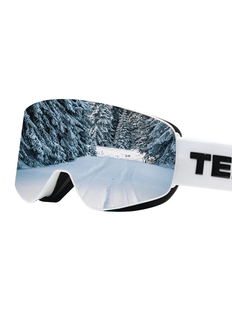 TERROR Magnetic Ski Glasses Professional Ski Goggles Double Layer Anti-fog Men and Women Magnetic Windproof Snow Goggles Novice