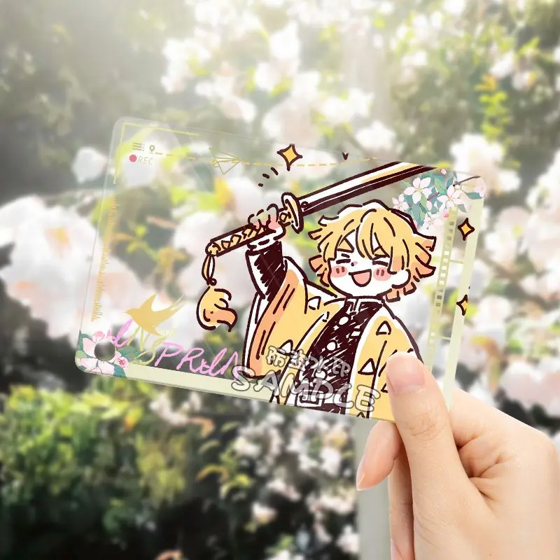 9.5cm/3.74in Demon Slayer Acrylic Transparent Card Standing Plates Anime Peripherals Tokito Muichir Agatsuma Zenit Collectible