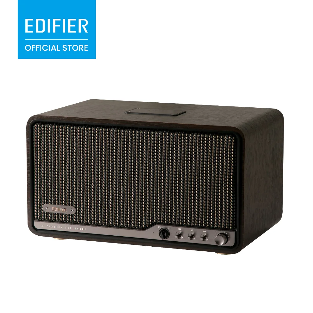 EDIFIER S300 Retro Tischlautsprecher Dual Hi-Res LDAC AirPlay2 Dual-Band WLAN Bluetooth 5.4 5,5 Zoll Bass USB-C AUX Fernbedienung App