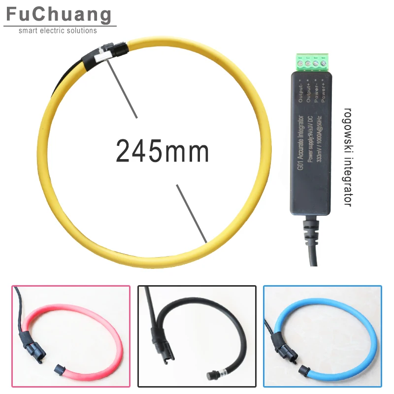 Big Coil FRC800-G1 Flexible Rogowski Coil input: 10KA output: 333mv 3v used for Energy Quality Monitoring and Analysis