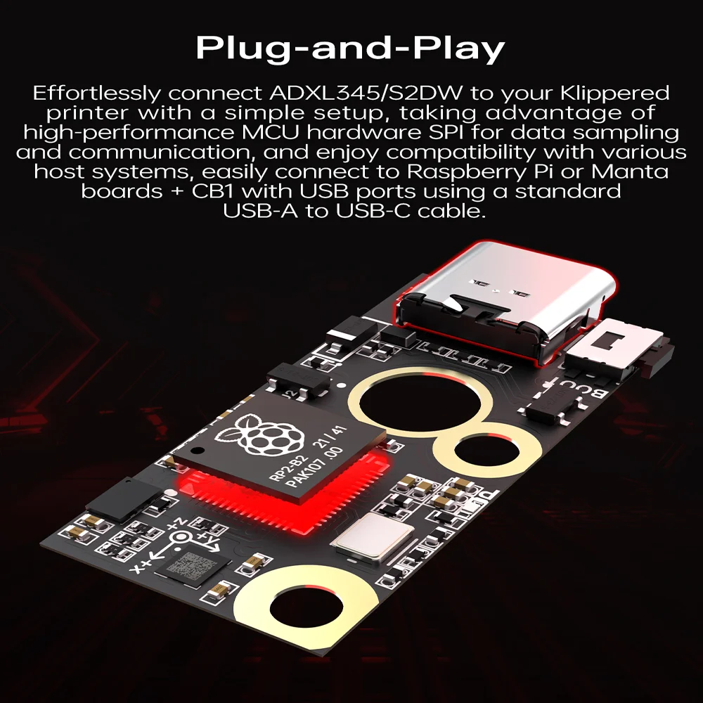BIGTREETECH ADXL345 S2DW Accelerometer USB Board 3D Printer Parts