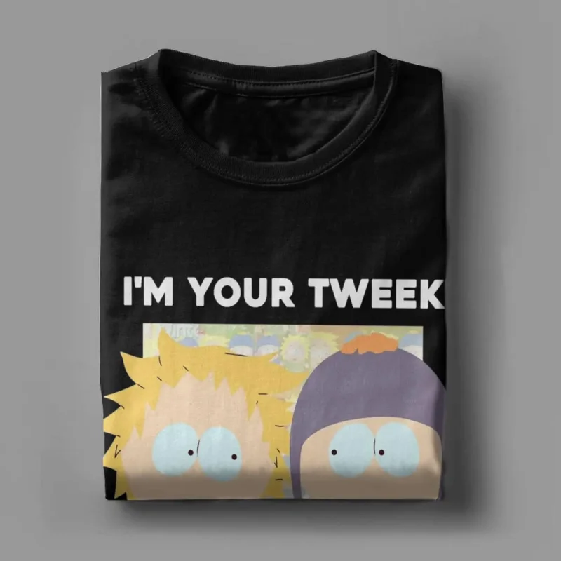 Southpark Cartoon Men\'s T Shirts Craig and Tweek Leisure Tee Shirt Short Sleeve Round Collar T-Shirt 100% Cotton Classic Clothes