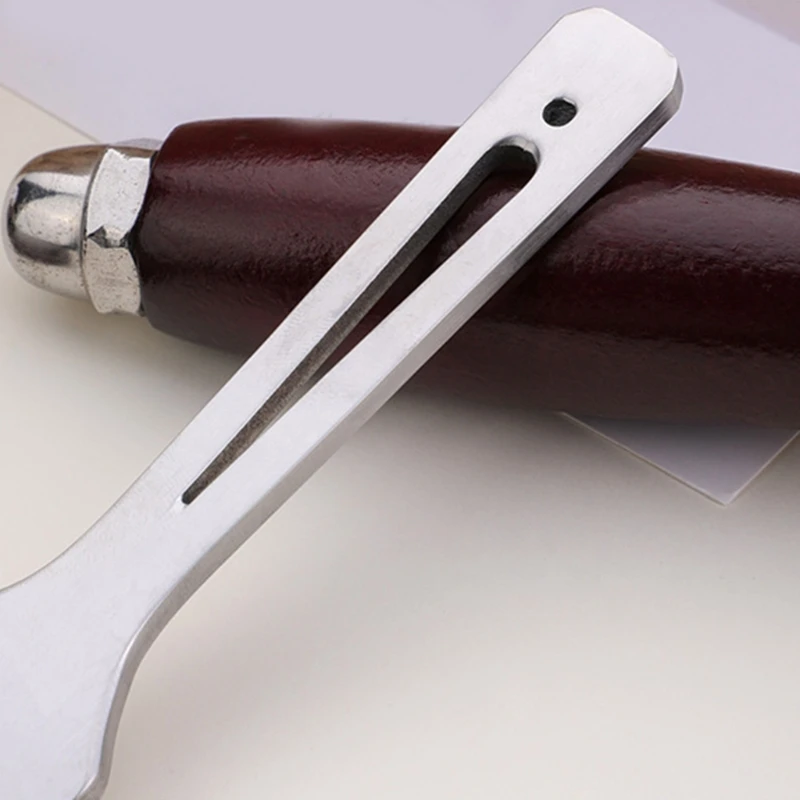 Leathercraft Stitching Line Flattener Stainless Steel Leather Edging Tool for Leather Belt Wallet Leathercraft Stitching