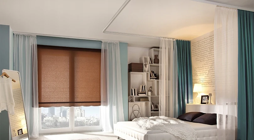 Picture 3: Ceiling rail double-track PVC curtain rod 120 cm