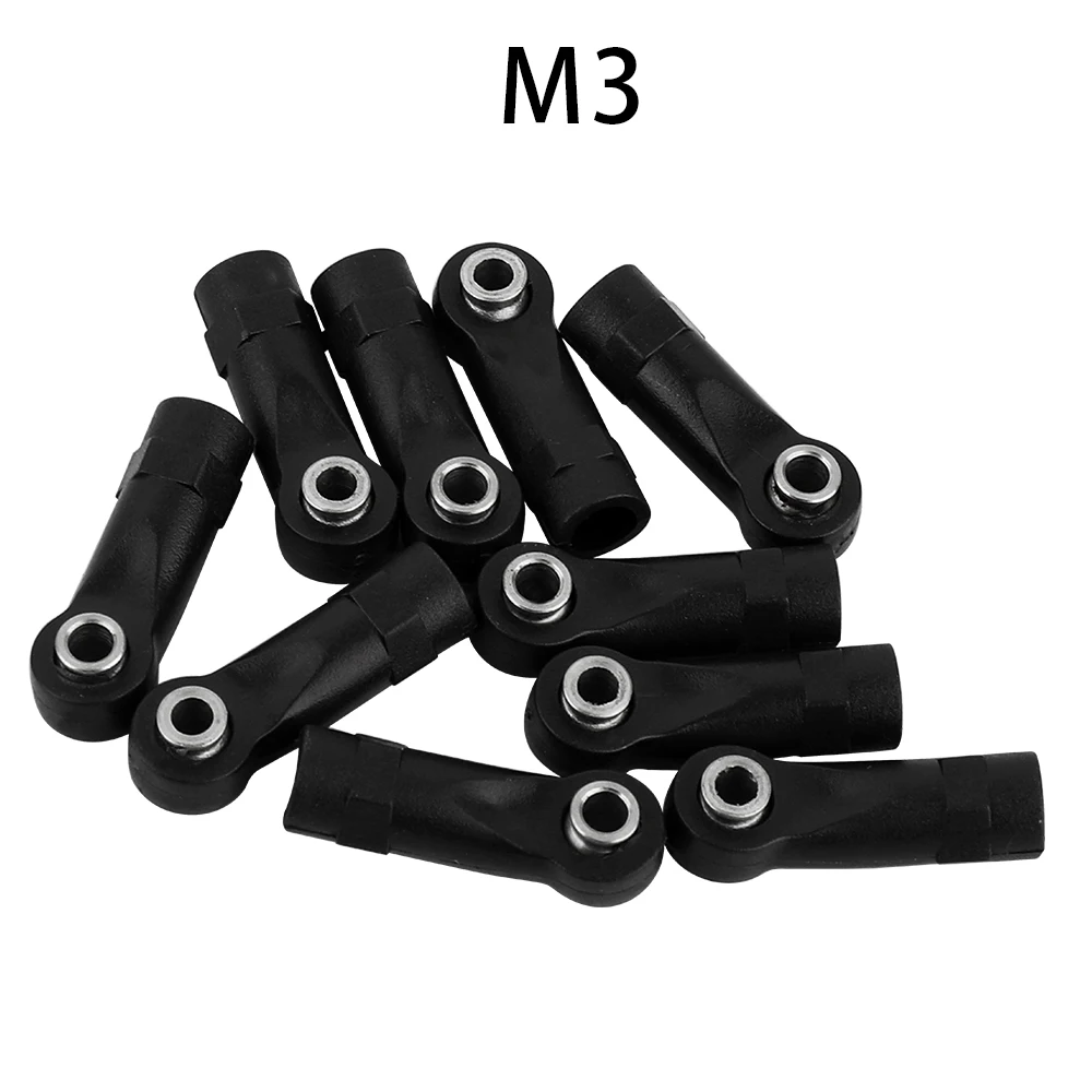 M3 M4 Plastic Rod Ends Ball Joint Linkage Heads Straight Side Inverted Bend RC Crawler Buggy Truck Upgrade Parts 10PCS