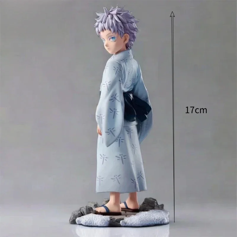 أنيمي تمثال Jujutsu Kaisen Satoru Gojo Q نسخة عمل دمية لطيف أنيمي سطح المكتب زخرفة البلاستيكية نموذج تمثال جمع لعبة هدية