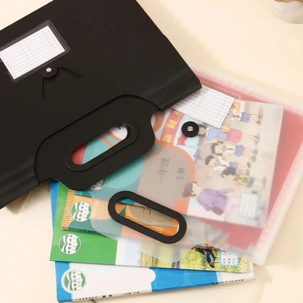 

New 13 Grid A4 File Folder Large Capacity Classified Documents Organizer Handheld Accordion Style Rainbow Folder Office Student