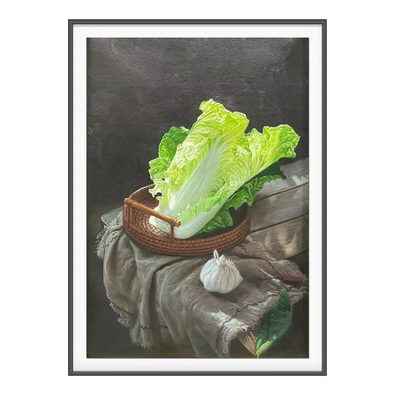 Realistic oil painting Plant hanging painting Living room decorative painting Hand painted still life