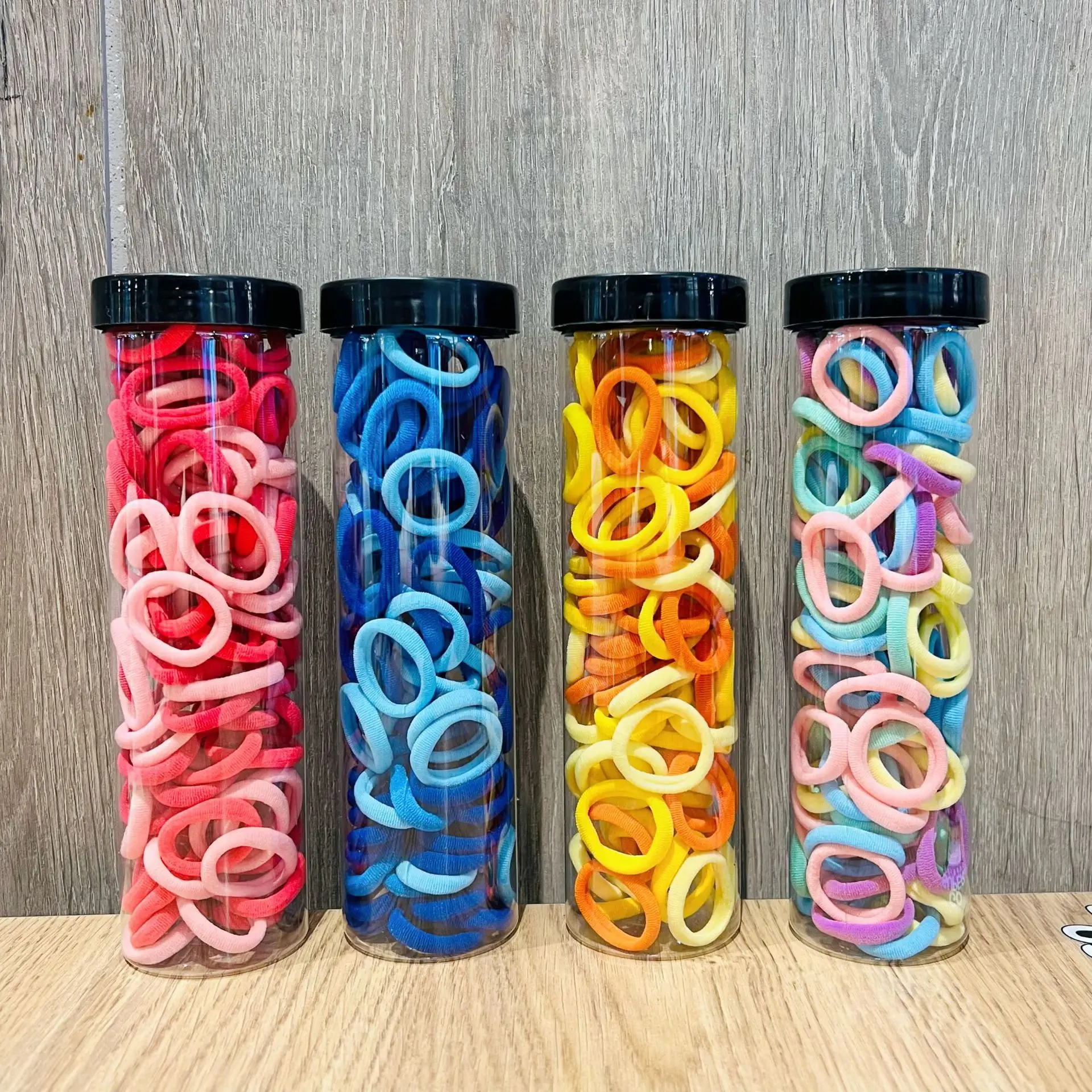 100pcs Color Simple to Hair High Elastic Hair Ring Women's Elegant Temperament Exquisite All-match Hair Ring Hair Accessories