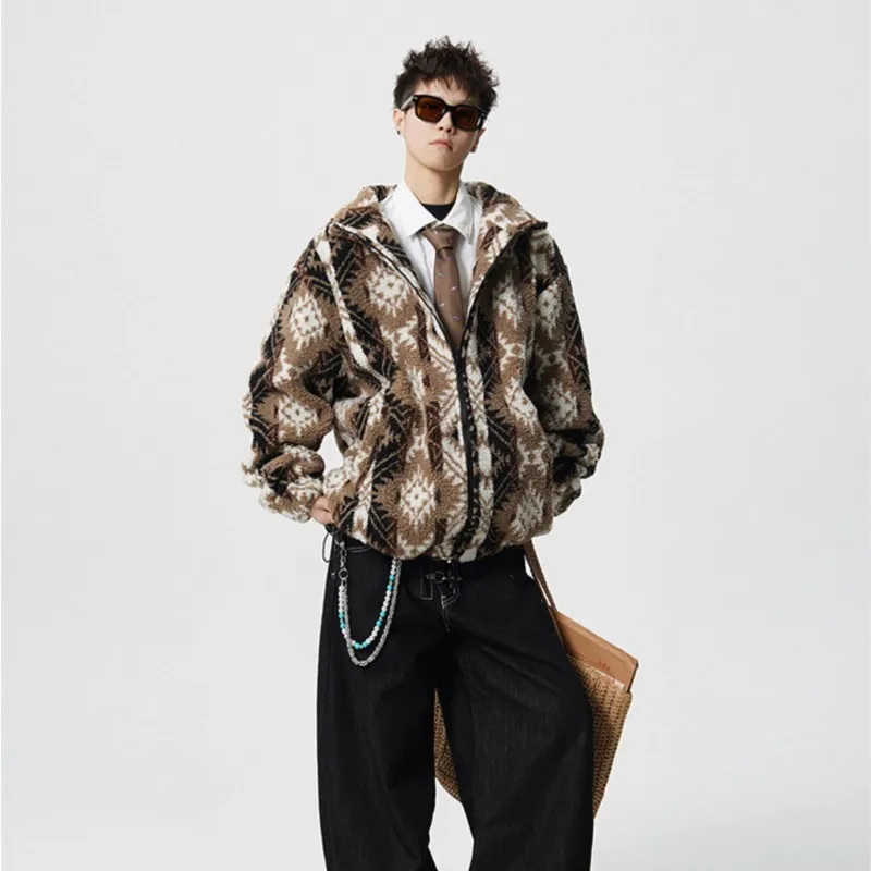 

Coat man Winter thick jacket men Christmas Snowflake fashion casual Men's coat 2025 New Comfortable youth men's jacket