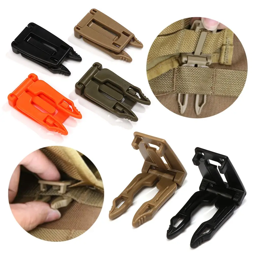 Outdoor Web Carabiner MOLLE Clip MOLLE Tactical Strap Multipurpose Buckle Camping Bag Buckle Backpack Webbing Clip