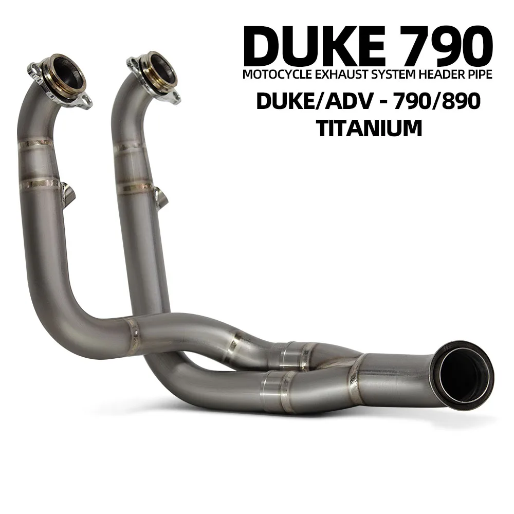 

Передняя выхлопная труба мотоцикла для DUKE790 DUKE890 790ADV 890ADV, титановая коллекторная трубка, совместимая с оригинальным глушителем