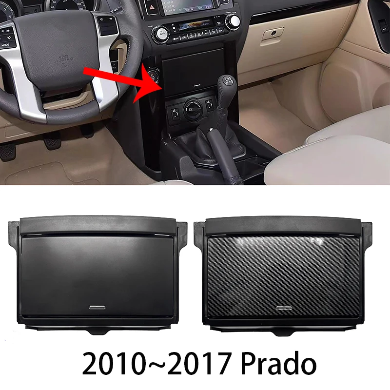 For Toyota Land Cruiser Prado Central Control Organization Internal 2010~ 2017 Prado Disc Storage Box Dashboard Jet Box