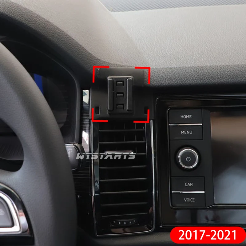 Stojak do montażu telefonu samochodowego do Skoda Kodiaq 2017-2021 regulowany uchwyt na telefon do nawigacji GPS akcesoria samochodowe