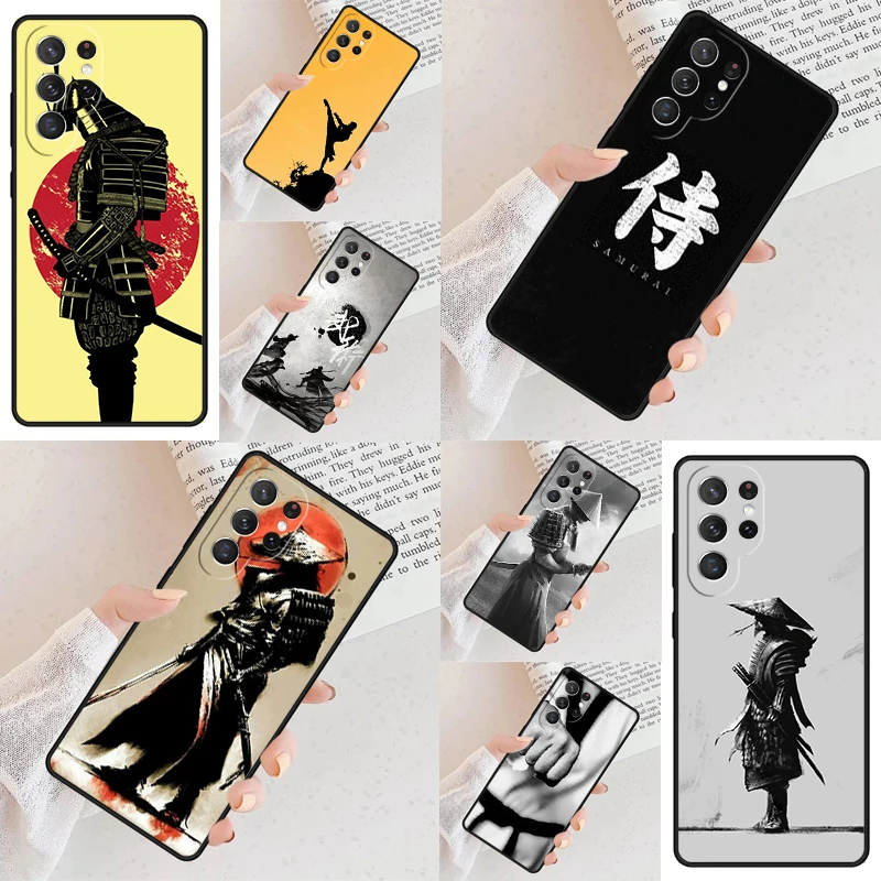 SAMURAI JAPAN MARTIAL ART KANJI Telefoon Case Voor Samsung S24 S25 Galaxy S23 S22 S21 Note 10 20 Pro S20 Plus FE Ultra lite Cover