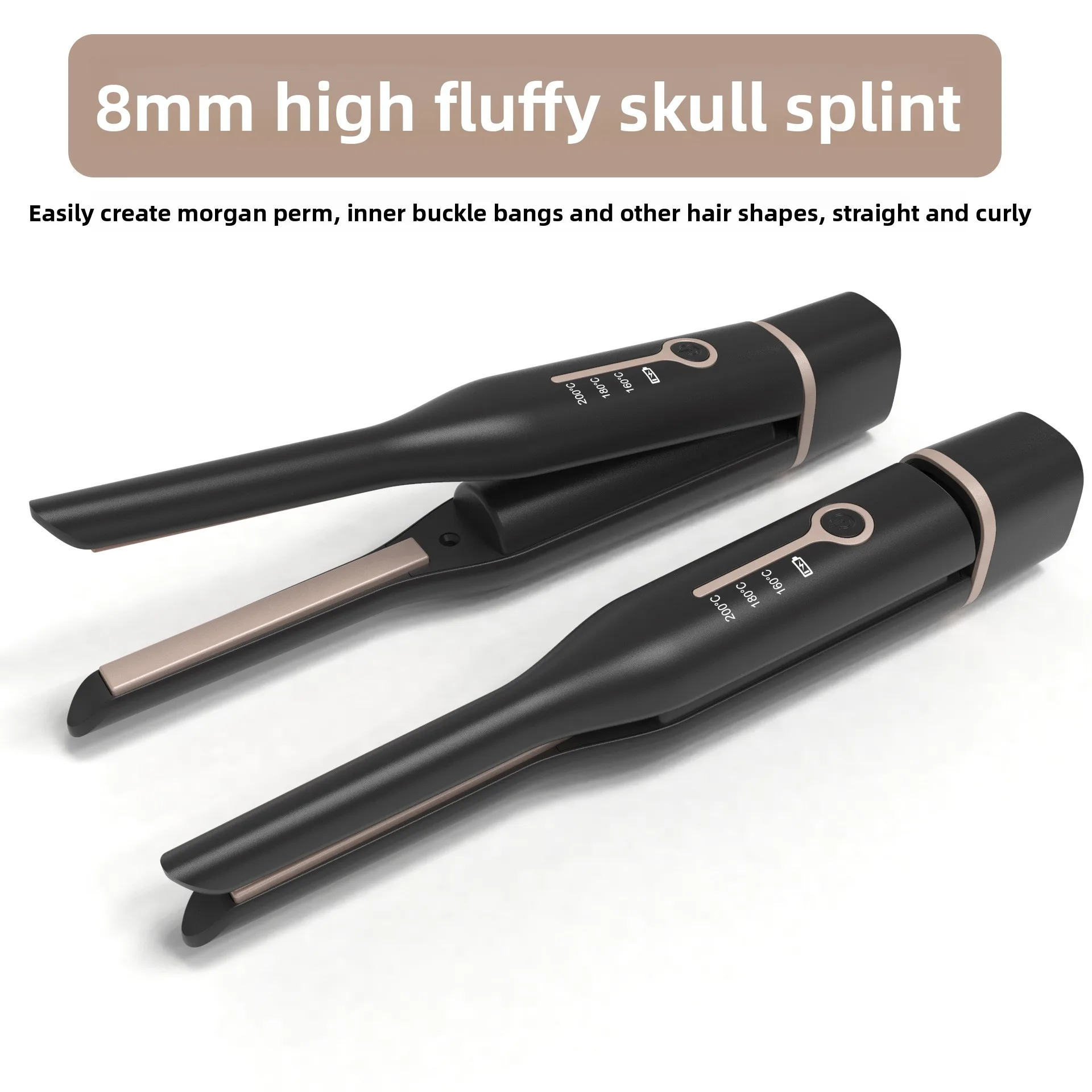 Men and Women Rechargeable Portable Hair Straightener Bangs Hair Tail Radio Splint