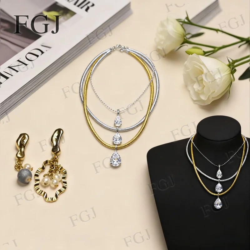 

Подвеска из стерлингового серебра 925 пробы по индивидуальному заказу, 8CT/10CT/16CT с S/M/L-цепочкой, блестящее белое желтое золото для свадьбы, рождественские украшения