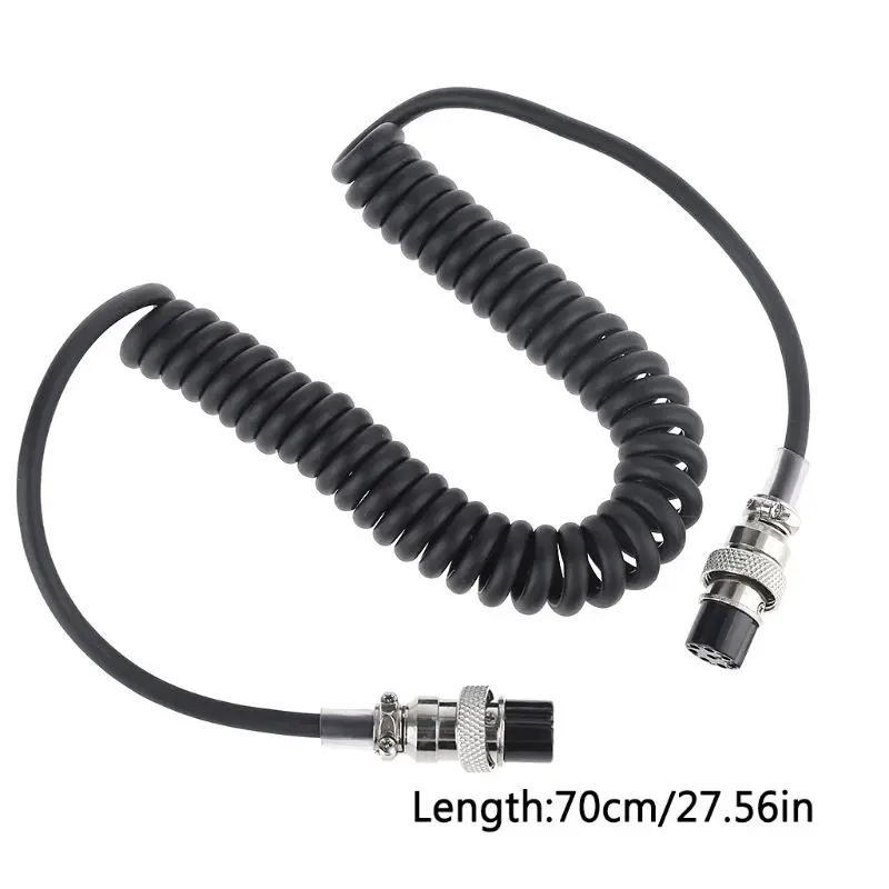 Dropship 70cm Aviation Mic Cable for Kenwood Transceiver MC-60 Black Wear Resistant