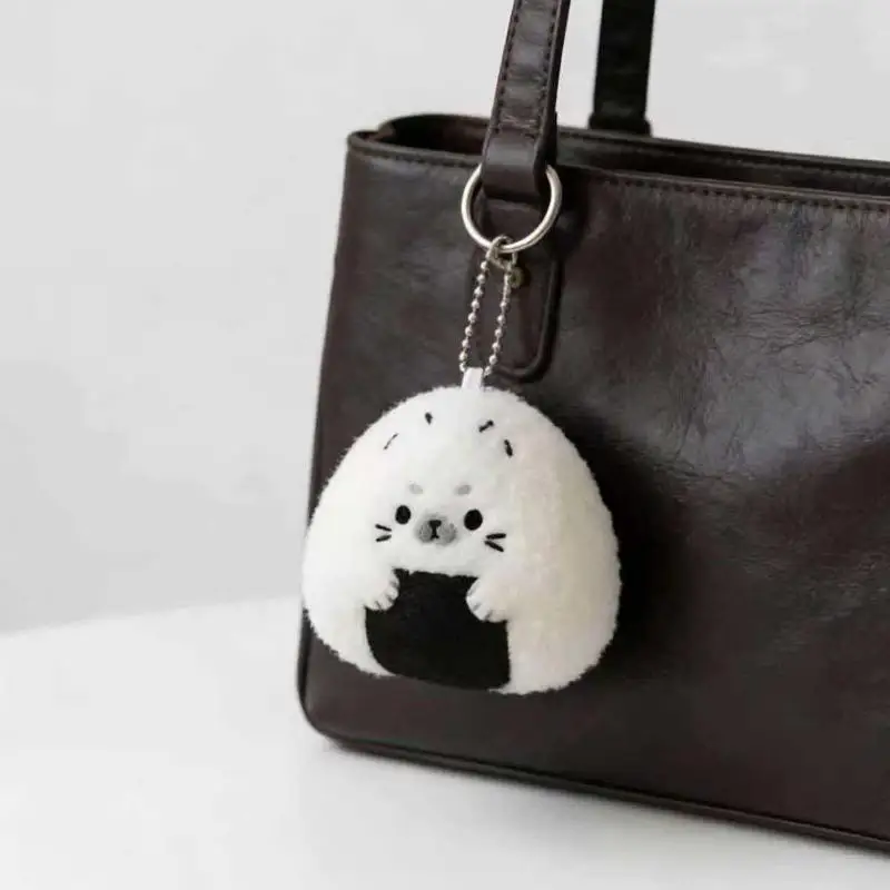 *1/2Pcs Kawaii Rice And Vegetable Seal Plush Keychain Cute Sushi Seal Stuffed Animal Bag Charm Soft Penguin Pendant Keyrings