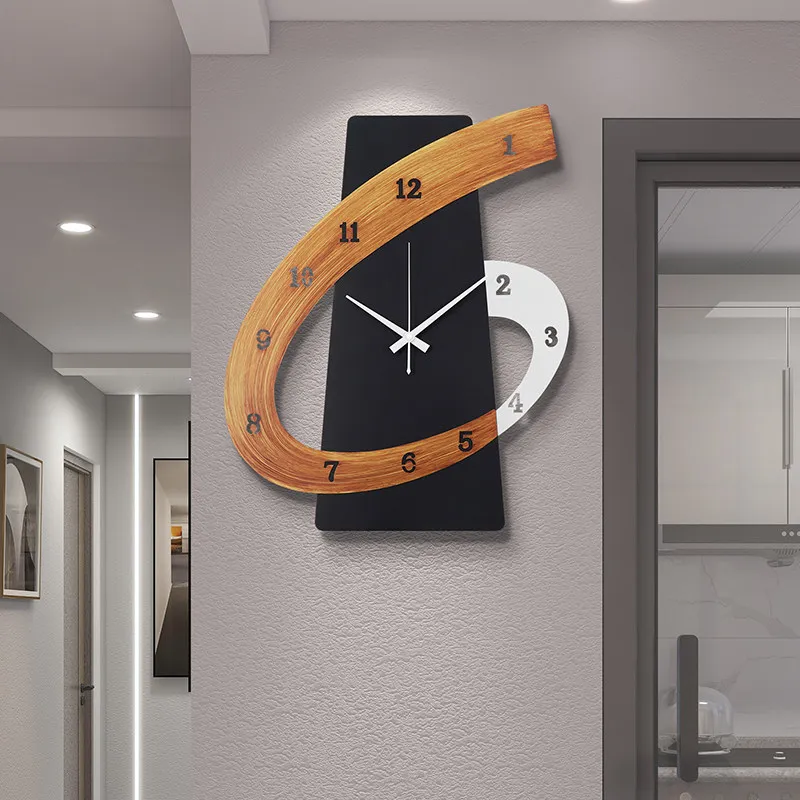 Elegant Black Fashion Wall Clock Unique Premium Big Cute Design Digital Clock Living Room Modern Horloge Murale Room Decorations