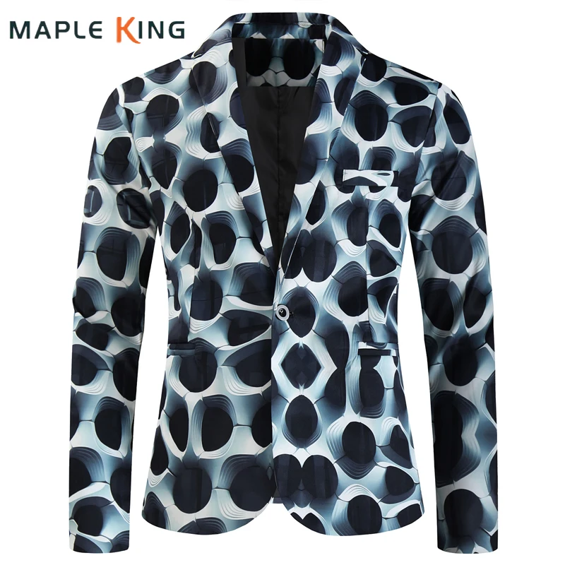 

3D Printed Oversized Blazer for Men Vestones Para Hombre 2025 High Quality Vintage Casual Banquet Stage Mens Suits Jackets 4XL