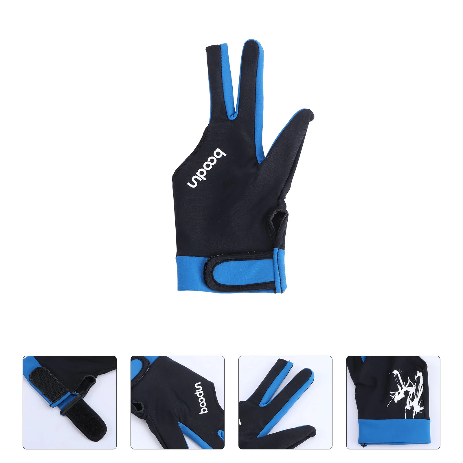 Fingerless Gloves Man Table Tennis Pingpong Billiards Three-Finger Blue Men and Women