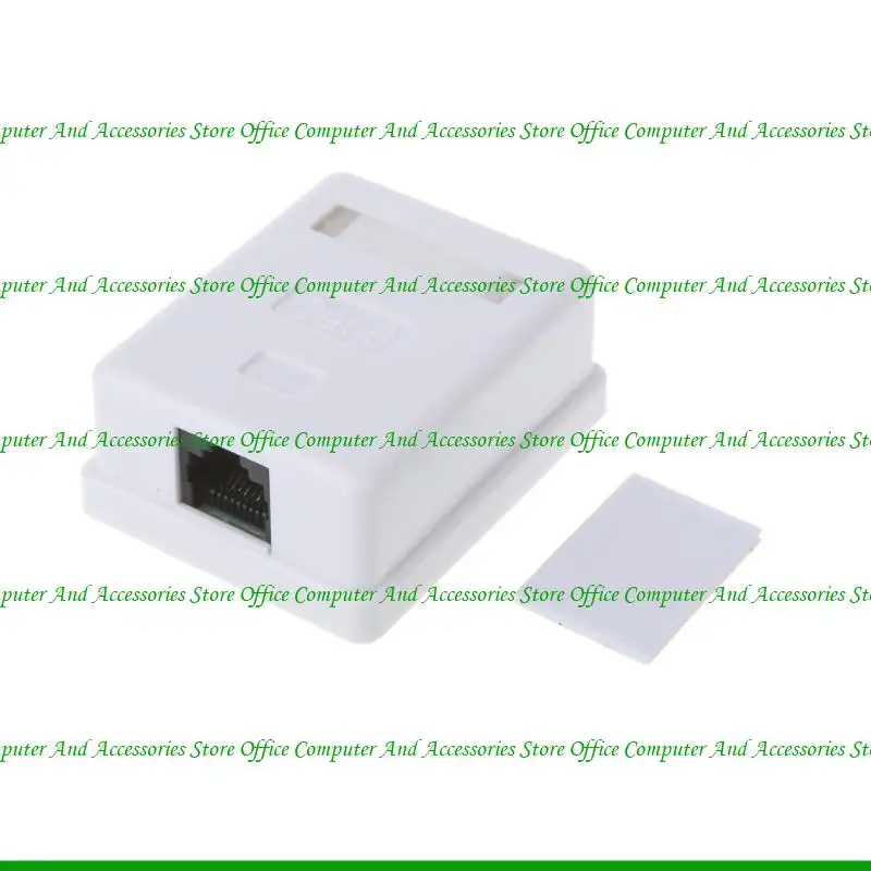 U55C CAT6 RJ45 8P8C UTP Kotak Pemasangan Desktop Port Tunggal Tunggal