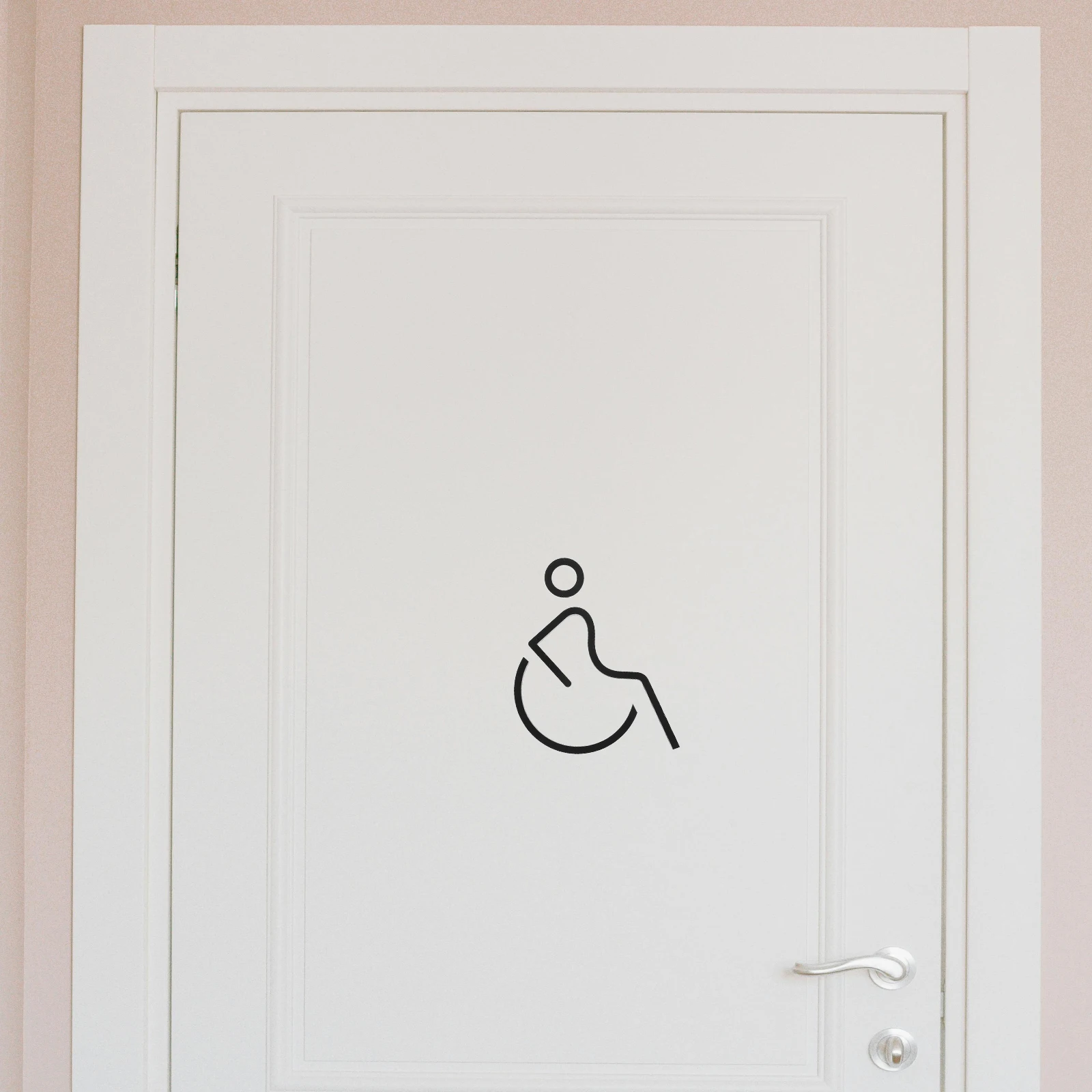 

Accessible Bathroom Signage Disabled Wheelchair Sign for Toilet Restroom Public Places Black Acrylic Door Sign Sturdy