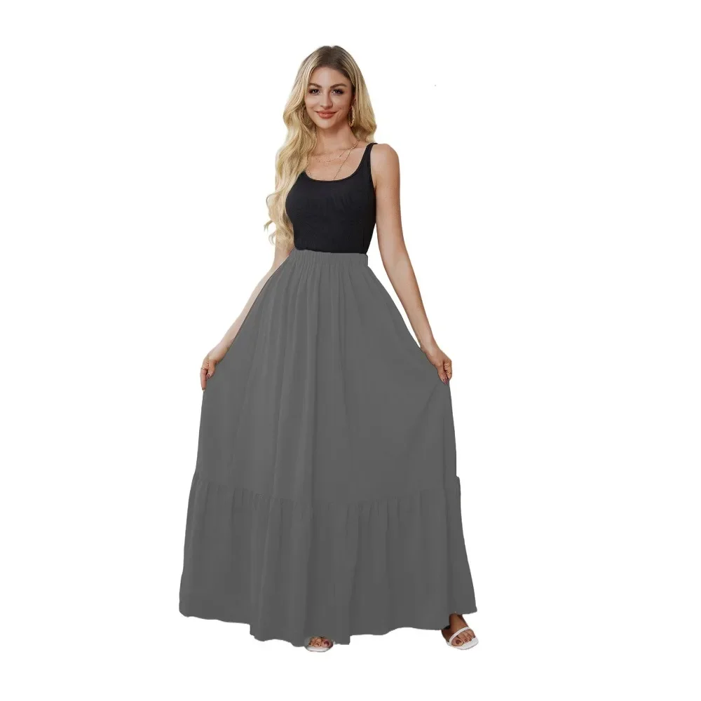 European and American sexy and fashionable women's casual loose two-color splicing A-list women's dress