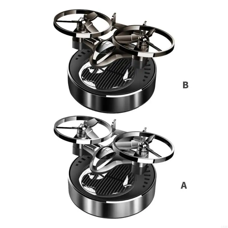 6XDF Innovative Solar Plane  Car Scent  Ornament with Sunlight Activated Rotation & Pleasant Fragrances Vehicle Freshener