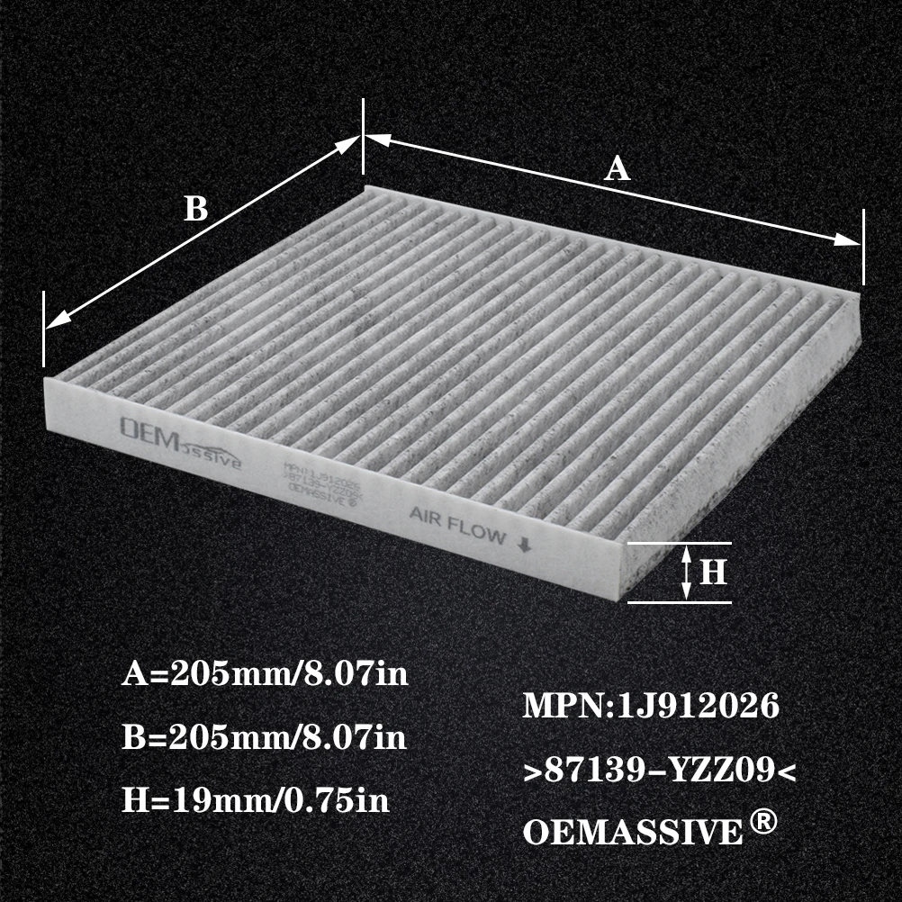 Car Pollen Cabin Air Conditioning Filter Activated Carbon 87139-YZZ09 For Pontiac Vibe Toyota Tacoma 2005 2006 2007 2008 2009