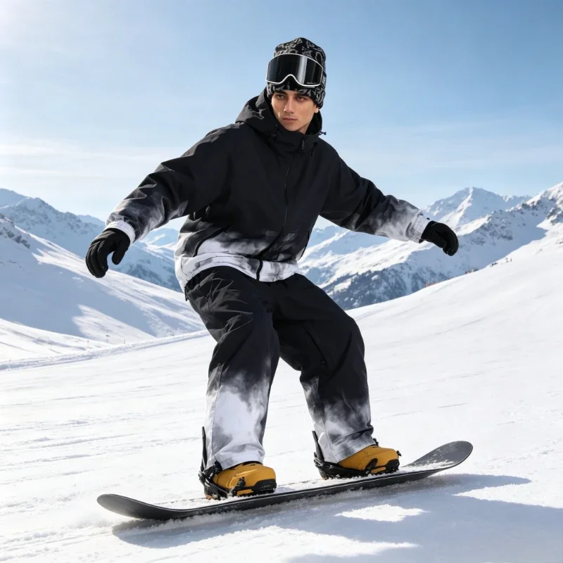 New GSOU SNOW Ski Suit for Men Women Windproof Warm Breathable Durable Professional Jacket Pants Waterproof Snowboarding Outdoor