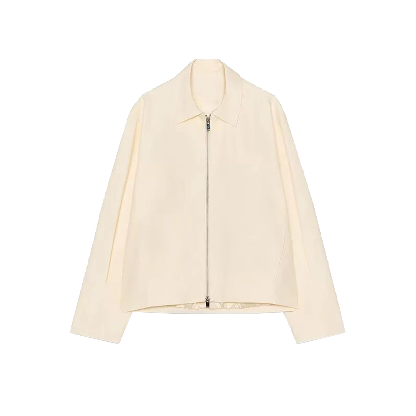 Z Women's Faionable Collared Jaet Versatile Personali Match Breathable Polyester Fiber Long Sve Zipper Closure