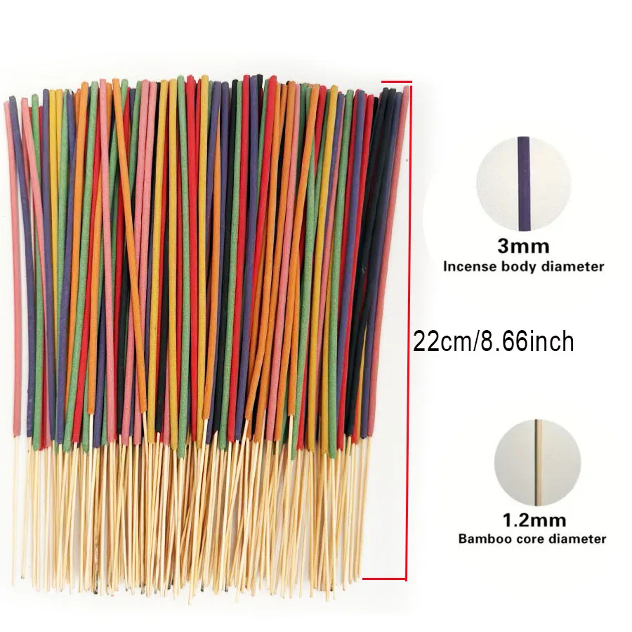 Wholesale Multi-Color Aromatherapy Sticks, White Sage, Lavender, Rose, Lemongrass and Jasmine Fragrance, Long-Lasting Home Decor
