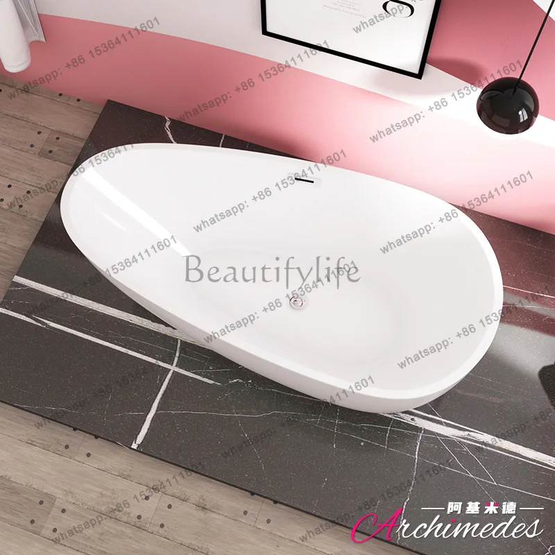 Ins wind bathtub, fashionable goose egg type independent bathtub AJ-6020 Foshan origin direct supply