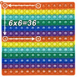 12x12 Multiplication Games Math Practice Pop Board Toys, Quick Push Pop Montessori Educational Stationery Learning Toys