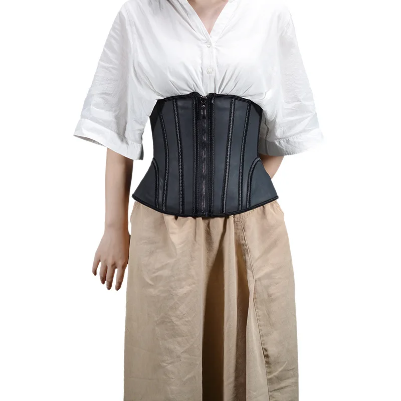 waist-trainer-short-torso-corsets-crotch-protection-latex-underbust-cinchers-loss-weight-body-shaper-women