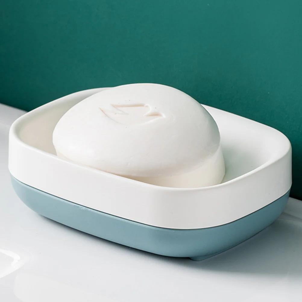 

Double Layer Soap Box Plastic Drain Soap Rack Lightweight Bathroom Holder For Home Toilet Shower Use