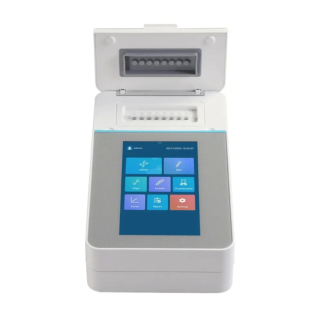 CHINCAN Fluo-800 Portable DNA Fluorometer 8 samples 6s Fluorescent Detector for DNA RNA test with 7-inch touch screen