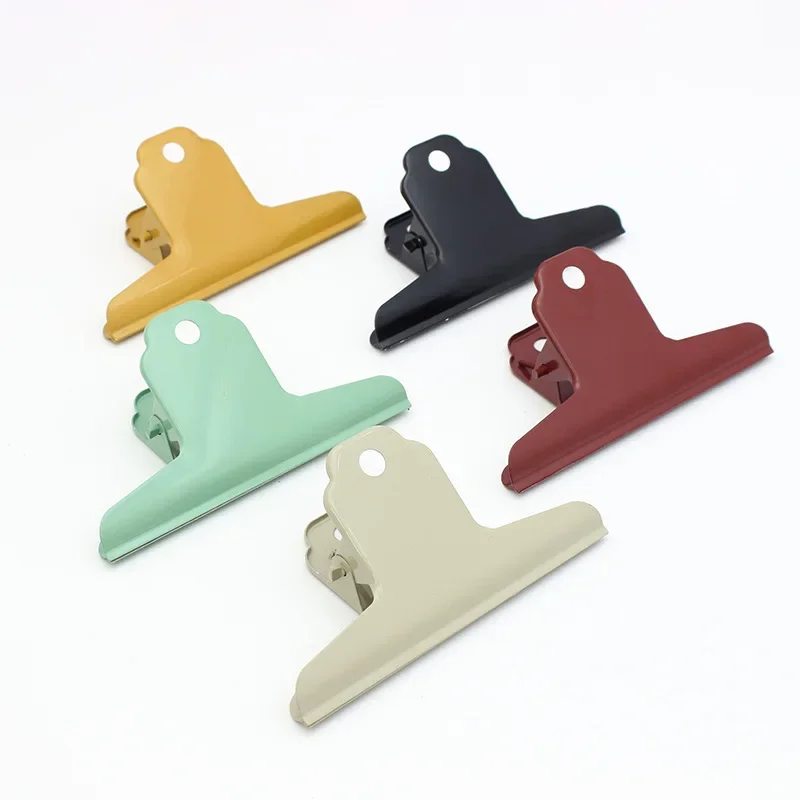 Large Metal Binder Clip Black Paper Clips Metal Hinge Clip Clamps for Crafts Photos Office Binding Tool Student School Supplies