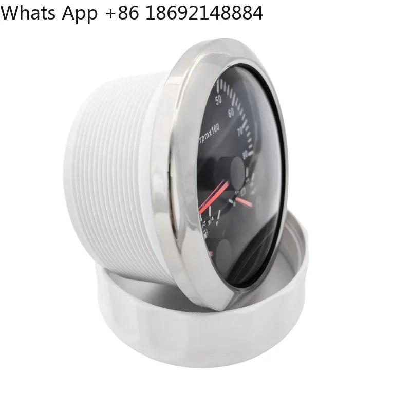 85Mm waterproof universal RPM tachometer oil level voltage 8-16V pointer multi-function three-in-one automotive instrument