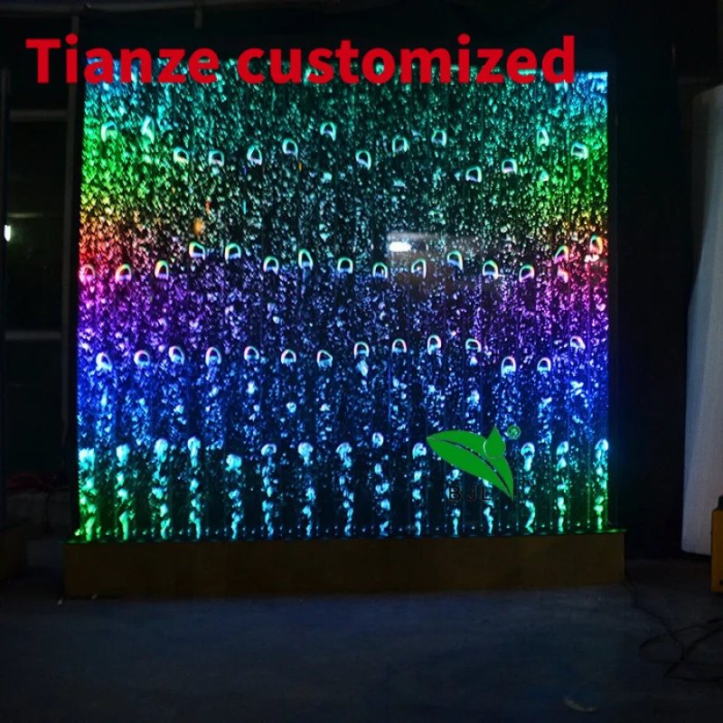 

(Customized) hotel decoration digital programming led aquarium bubble water wall partition wall