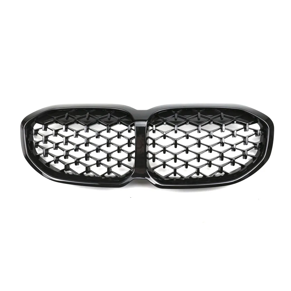 For-BMW 1 Series F40 2020-ON Replacement Type Diamond Style ABS Plastic Front Kidney Grille Overlay