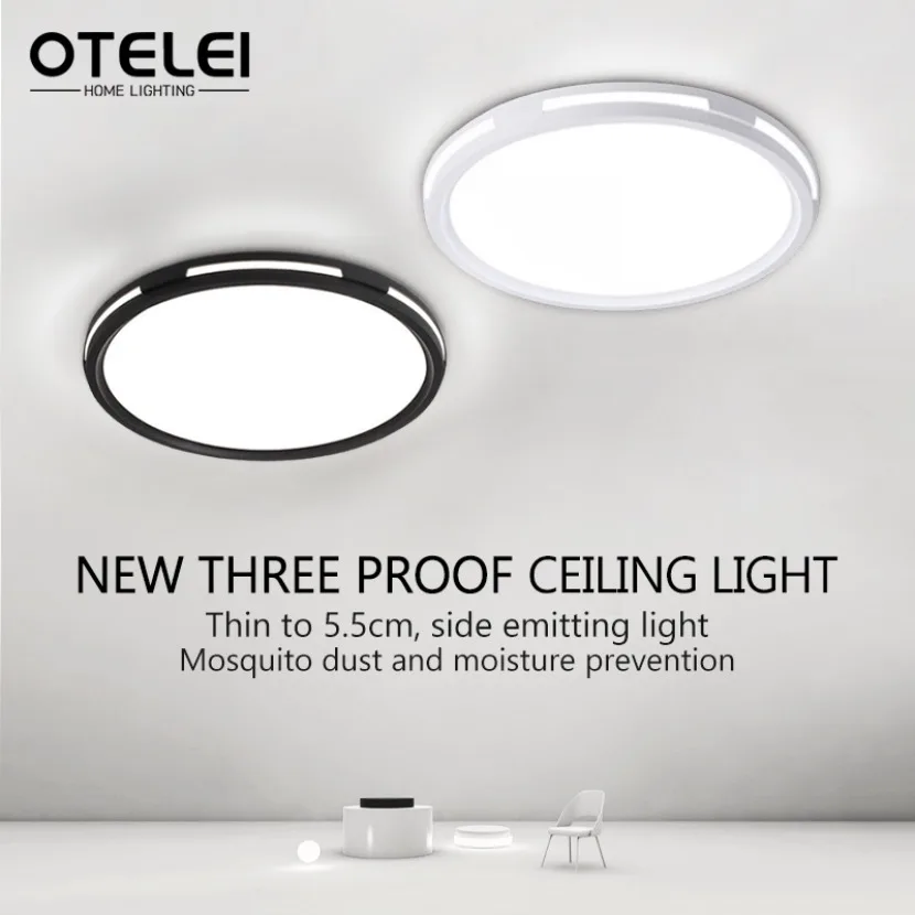 

New Circular LED Ceiling Light Side Side Pervious To Light Design Bedroom Kitchen Living Room Decor Energy Saving Ceiling Lights